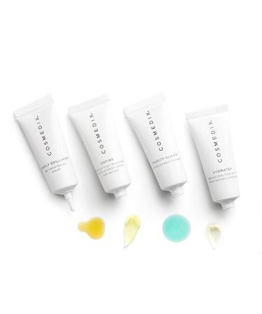 COSMEDIX Starter Kit | Four-Piece Travel Size Kit | Features Bestselling Skin Solutions | Includes Gentle Face Cleanser Skin Treatment Serum Exfoliator & Moisturizer All Skin Types Cruelty Free 1 Count Treatment Prep fr  - Buy Online on GoSupps.com