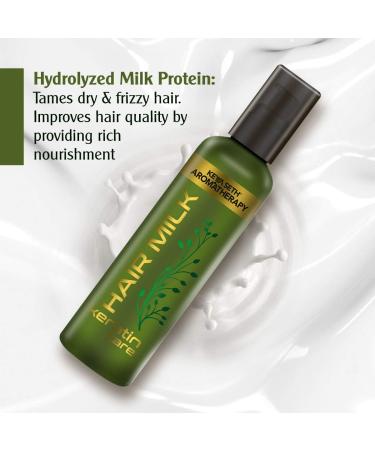 Hair Milk Keratin Care | Nourishing Hair Cream for Growth | Enriched with Milk Protein & Vitamin E | Daily Use for Men & Women - 120ml - Buy Online on GoSupps.com
