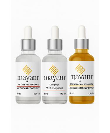 Mayam Glow Up Collection 3 Piece Serum Set | C+E FeruGlow + Multi-Peptide Complex + PDRN Glow | Brightening Firming & Hydrating Skincare Trio | 3 50 ml