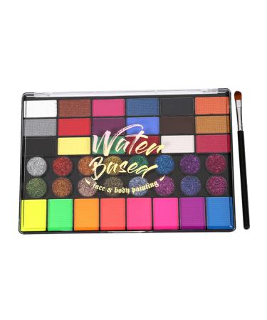 Ipetboom 1 Set Painting Set Water Solution Face Paint Festival Pigment Cosmetics Paint Color Face Paint Pigment Drawing Paint Festival Makeup Paint Child Suite Pigment Powder Painted 20.50X14.60X1.50CM Assorted Color