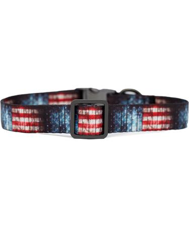 Rustic American Flag Collar and Leash Set - Officially Licensed | Small Size - Fits All Pets - Buy Online on GoSupps.com