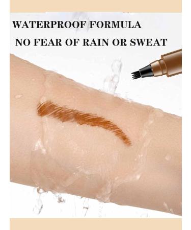 Lightsbetter Waterproof Brow Pen Microblading Eyebrow Pen Lightbetter Eyebrow Pen Natural Precise 4 Point Eyebrow Pencil (Light brown) - Buy Online on GoSupps.com