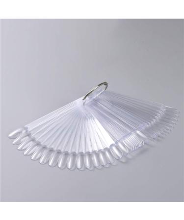 BNG 100-Piece Nail Display Palette - Transparent Nail Tips Sticks with Ring | Salon Exercise Tool & Fan-Shaped Gel Paint Color Card - Buy Online on GoSupps.com