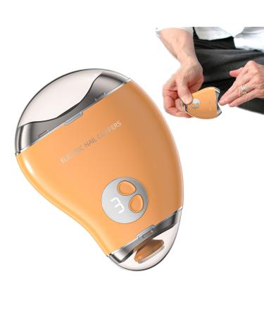 Electric Nail Grinder for People Toenail Cutter Cutter - Double Head Finishing Knife Sharpener 3 Speed Double Head Nail Grinder Safe yellow