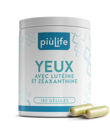 Luteine Zeaxanthine Pi Life Avec Acide Hyaluronique Vitamine E A Zinc Extrait De Myrtille Yeux Antioxydant Et Vigne B2 Vitamine Pour Les Yeux Secs Et Fatigu s 180 G lules 180 unit (Lot de 1)