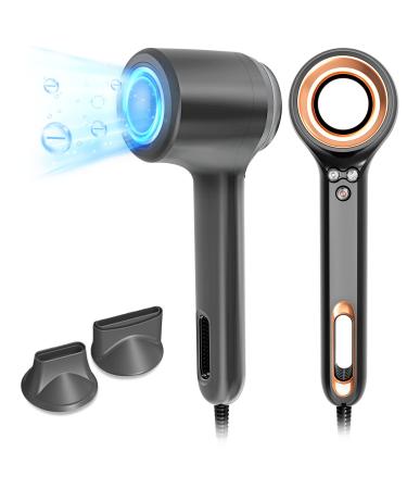 Hair Dryer 1400W Professional Ionic Blow Dryer for Fast Drying Hair Blow Dryer Constant Temperature Without Damaging Hair 3 Heating/3 Speed 2 Magnetic Nozzles for Home Salon Travel Women Men