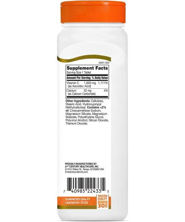 21st Century Vitamin C 1000 mg â€“ 110 Tablets for Immune Support - Buy Online on GoSupps.com