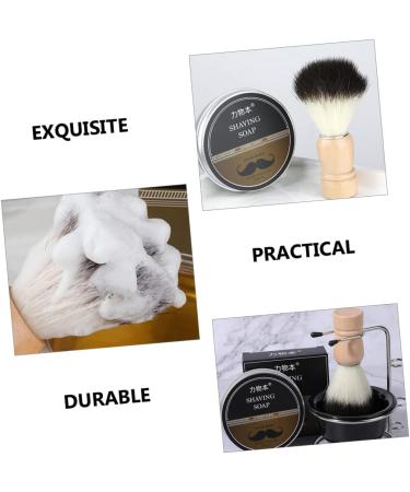 Fomiyes Men's Shaving Set - 2 Sets of Stainless Steel Foam Shell Hairdresser Dust Brush and Bowl | Perfect for Professional Grooming | Black - Buy Online on GoSupps.com
