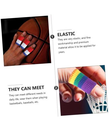 FRCOLOR 30pcs Rainbow Finger Cots & Splints | Anti-Skid Finger Covers & Thumb Sleeves for Sports | Elastic Finger Braces for Basketball & Wrist Support - Buy Online on GoSupps.com