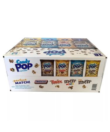 Snack Pop Candy Pop Popcorn Variety Pack - 18 Bags, 1oz Each - Buy Online on GoSupps.com