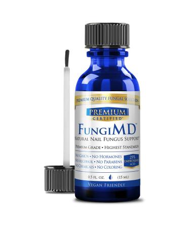 Premium Certified FungiMD - Fungal Support - Undecylenic Acid 25% and Tea Tree Oil - Natural Ingredients to Soothe Deep Rooted Symptoms - .5 Fl. Oz - Third Party Tested  Made in The USA