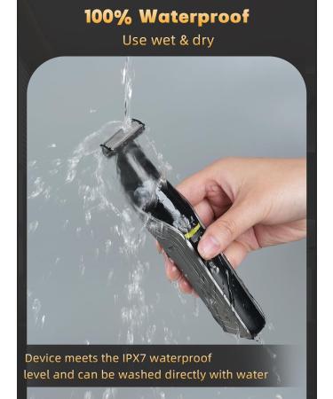 Electric Body Hair Trimmer for Men & Women | Waterproof Groin Shaver & Body Groomer | 100Mins Battery Life & 3 Attachments for Beard Armpit Chest Bikini & Leg - Buy Online on GoSupps.com