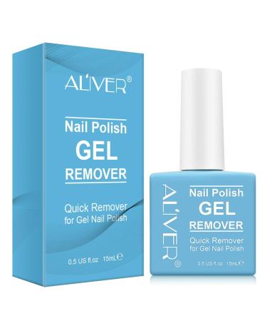 Gel Nail Polish Remover for Nails in 2-4 Minutes Professional Quick & Easy Polish Remover No Need for Foil Soaking or Wrapping 0.5 Fl.Oz - Don't Hurt Nails