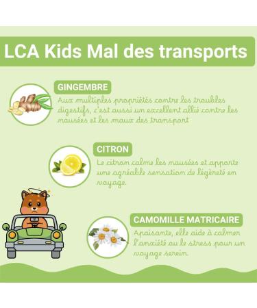 LCA KIDS MAL DES TRANSPORTS | Calme les naus es et les vomissements | Gingembre Citron | Enfants d s 3 ans | Go t Citron | Ingr dients d'origine naturelle | Solution buvable | 200ml - Buy Online on GoSupps.com