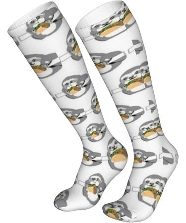 Shop Sloth Tacos Compression Socks for Men & Women - 15-20 mmHg Support for Running & Cycling - Boost Circulation - Buy Online on GoSupps.com