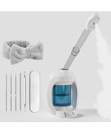 Vaporizador Vapeur facial portable Nano ionique professionnel pour un nettoyage en profondeur Vaporizador pour esth ticienne et spa facial domicile White
