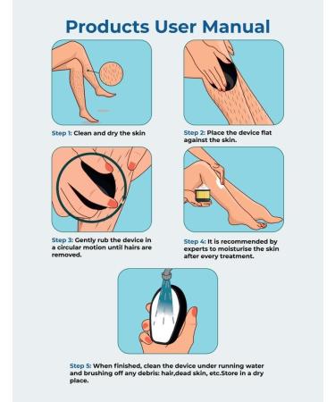 Crystal Hair Eraser - Nano Painless Hair Removal Tool for Men and Women | Fast & Easy Exfoliation Stone | Soft Smooth Silky Skin | Nail Filer Included | Rose Red - Buy Online on GoSupps.com