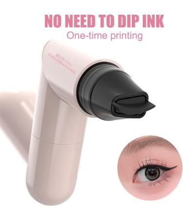Winged Eyeliner Stamp 2 Tips Long Lasting Liquid Liner Pen Quick Dry Eye End Wing Stamp for Makeup Waterproof stencil wearable cosmetics for dating travel Black - Buy Online on GoSupps.com