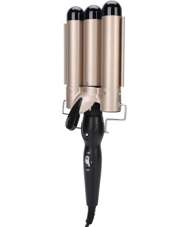 KUIKUI Three Barrel Curling Iron Wand for Effortless S-Shaped Waves - Adjustable Hair Curler Waver Crimper Hair Styling Tool - Buy Online on GoSupps.com