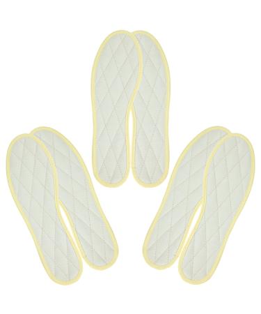 Japanwelt Les Tongs cinnamon soles I with 100% natural cinnamon insole cinnamon shoe soles against sweaty smell welding feet anti-welding shoe inserts for women & men-3 Set white 41/42