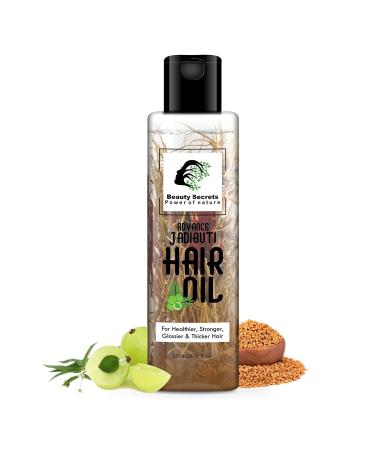 QURA QURA Advance Jadibuti Ayurvedic Oil for Hair Loss Control Hair Growth and a Healthy Scalp with 15 Natural Herbs and Oils such as Amla Bhringraj Kalonji and Black Sesame Seeds for Men and Women 200 ml