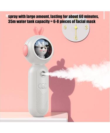 Mister for Lash Extensions | Handy Handheld Portable Facial Mister Sprayer - Eyelash Aftercare Tool - Rechargeable Face Steamer for Lash Salon Make-Up & Skincare Treatments New A2-cute Rabbit Hydrating Instrument-white - Buy Online on GoSupps.com