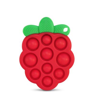 Baby teether 100% silicone Pop it silicone teether Juicy Raspberry - sensory toy for babies RaZbaby
