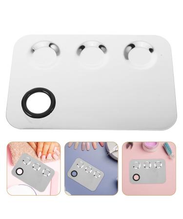 Stainless Steel Makeup Mixing Palette - Metal Foundation Tray for Cosmetics & Nail Art (5.89x3.93 Inch - Buy Online on GoSupps.com