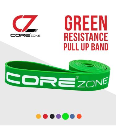COREZONE Multicoloured Resistance Band for Home Gym Exercise | Butt Leg Glute Yoga Pilates | CrossFit Fitness Stretch | Physical Therapy | Men & Women - Green - Buy Online on GoSupps.com