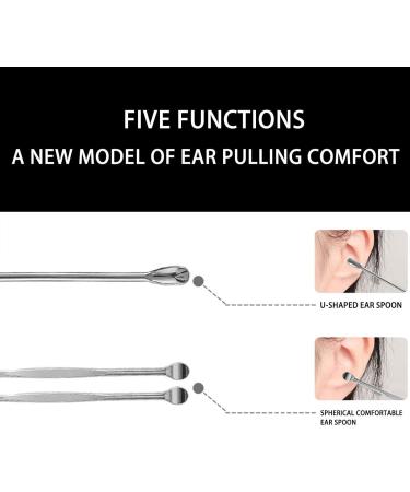 Portable Stainless Steel Earwax Removal Tool Kit - Set of 6 Pcs with PU Leather Case (Yellow) | Home and Travel Ear Cleaning Picks - Buy Online on GoSupps.com