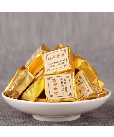 HQZM Yunnan Puer Small Golden Tea Stone Mature Puer Small Tea 250gbox Mature Puerh Black Tea - Buy Online on GoSupps.com