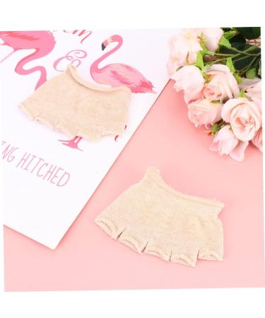 Holibanna Women's Khaki Slipproof Socks - 4 Pairs Toe Separator Half-Socks for Comfort & Style - Buy Online on GoSupps.com