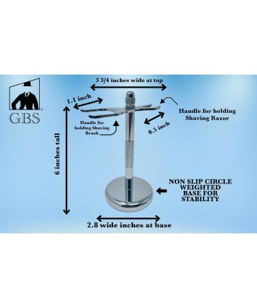 Buy G.B.S Travel Shaving Kit | Chrome Double Edge Razor Brush Leather Sleeve & Sandalwood Cream - Perfect for Men s Grooming & Travel - Buy Online on GoSupps.com