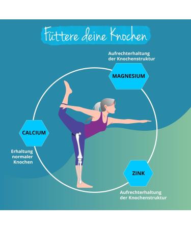 Vegavero Calcium Magnesium and Zinc 800 mg Calcium Daily Dosage For Strong Bones and Menopause 180 Capsules With Red Clover Without Additives & Vegan - Buy Online on GoSupps.com