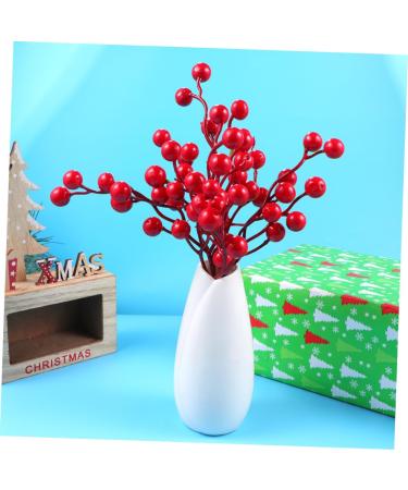 Zerodeko 16pcs Christmas Tree Picks Green Tinsel Garland Christmas Holly Stem Floral Picks with Wire Fruit Decor Christmas Tree Decorations Simulation Berries Picks Wreath Red Artificial - Buy Online on GoSupps.com