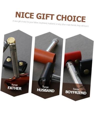 Gogogmy Men's Manual Razor Set - Premium Leather Etui for Travel & Shaving | Stylish & Compact Design - Buy Online on GoSupps.com