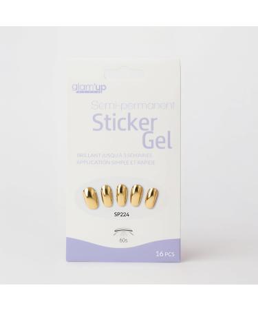  Glam Up Glam'Up Paris Semi-Permanent Gel Stickers Adhesive Gel Polish Professional Quality Long Lasting Up to 3 Weeks Quick and Easy Application 16 Pieces N SP224 Gold - Buy Online on GoSupps.com