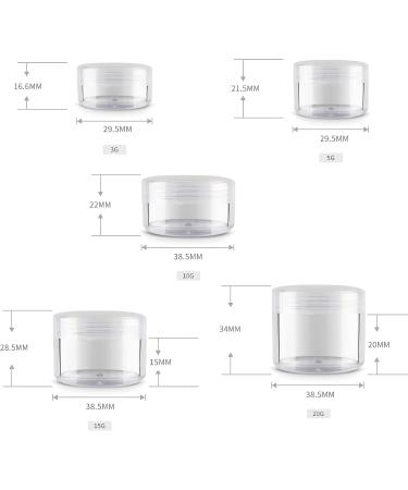 60pcs Transparent Acrylic Cosmetic Containers - 10ml Screw Lid Cans for Lip Balm & Nail Products - Tianzd - Buy Online on GoSupps.com