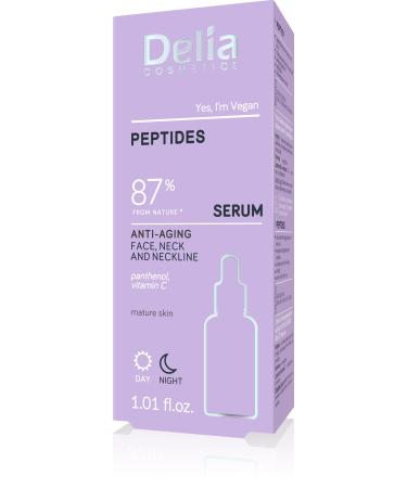 Delia Cosmetics Delia Cosmetics - Anti-wrinkle serum - Peptides - Mature skin - Reduces wrinkles. Uniforms skin tone - Delays the aging process - Smooth skin and soda - Vegan - 30ml