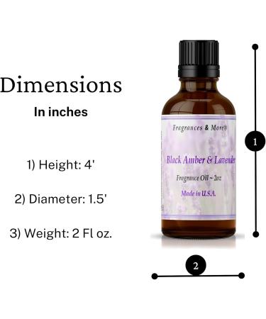 Black Amber Lavender Fragrance Oil - 2 oz | Best Candle Making Scent & Essential Oil for Home Diffusers | Premium Scented Oil for Soap Making - Buy Online on GoSupps.com