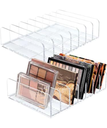 Lodokdre 2 Pack Acrylic Eyeshadow Palette Holder 7 Compartments Cosmetic Storage Organizer - Buy Online on GoSupps.com
