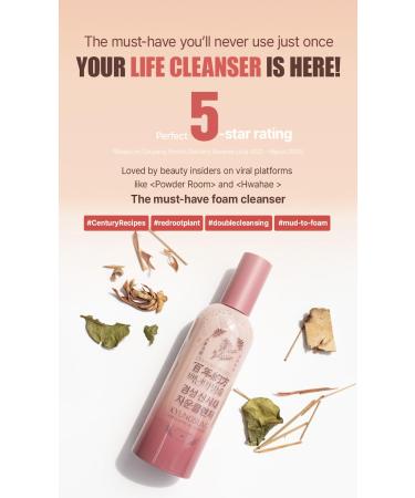 CENTURY RECIPES Kyungsung Jawoon Facial Cleanser 120 ml / 4.06 fl oz Mud-to-Foam Facial Cleanser with Natural Clay for Sensitive Skin - Buy Online on GoSupps.com