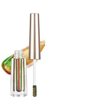 Glitter Eyeshadow Makeup Multichrome Glitter Shimmer Eye Shadow - High Pigment Liquid Eye Shadow Multichrome Green Eyeshadow Stick for Girls and Women Pochy 101