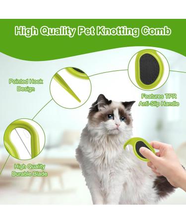4-Piece Pet Knotting Comb Set - Hair Removal Tool for Cats & Dogs | Long-Haired Pet Care - Buy Online on GoSupps.com