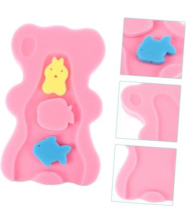 FRCOLOR 1 Set Bath Sponge Pad Bath Mat Nonslip Bath Mat Sponge for Bathing Sponges for Bathing Bath Pad Skid Bath Cushion Mat Soft Newborn Pp Pink Non-Slip Bath Bed - Buy Online on GoSupps.com
