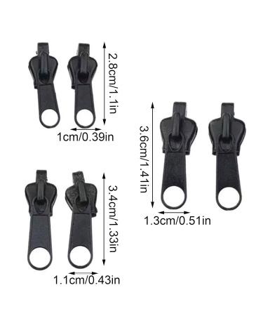 Removable Metal Zipper Repair Set - Zipper Pulls for Jackets Suitcases & Backpacks - Black - Buy Online on GoSupps.com