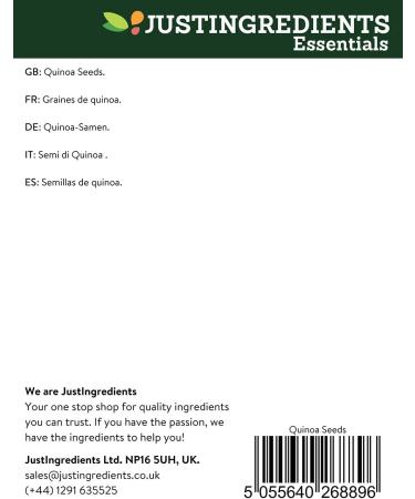 JustIngredients Essentials Quinoa Seeds 1 kg - Buy Online on GoSupps.com