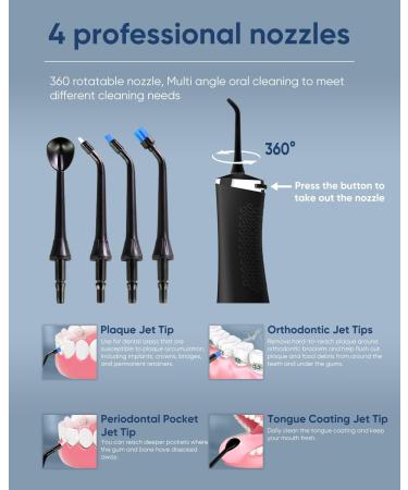 MySmile LP211 Cordless Water Flosser - 5 Modes Rechargeable Waterproof 8 Tips Portable Travel Case - Best Dental Care Device - Buy Online on GoSupps.com
