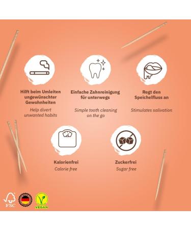 Miracle Toothpick with Taste - 100 Individually Packed Toothpicks + Donor - Fresh Breath & Oral Hygiene - Peach/Ice Flavor - Buy Online on GoSupps.com