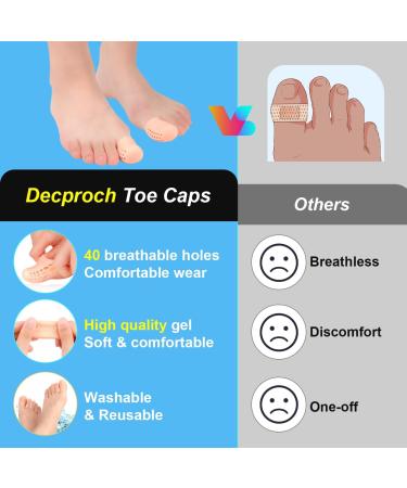 Toe Protection Silicone Caps - 14 Pieces for Blister Prevention | Durable Large Toe Pads for Men & Women - Buy Online on GoSupps.com